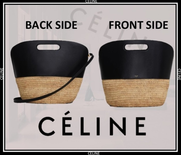 2019新作 CELINE セリーヌコピー ラフィアとカーフのミディアム バスケット 9060312